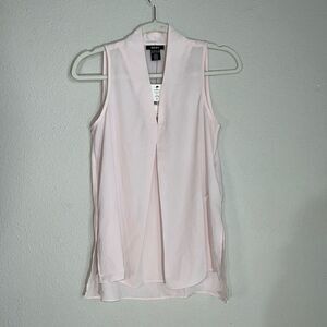 DKNY Light Pink Sleeveless Blouse XXS